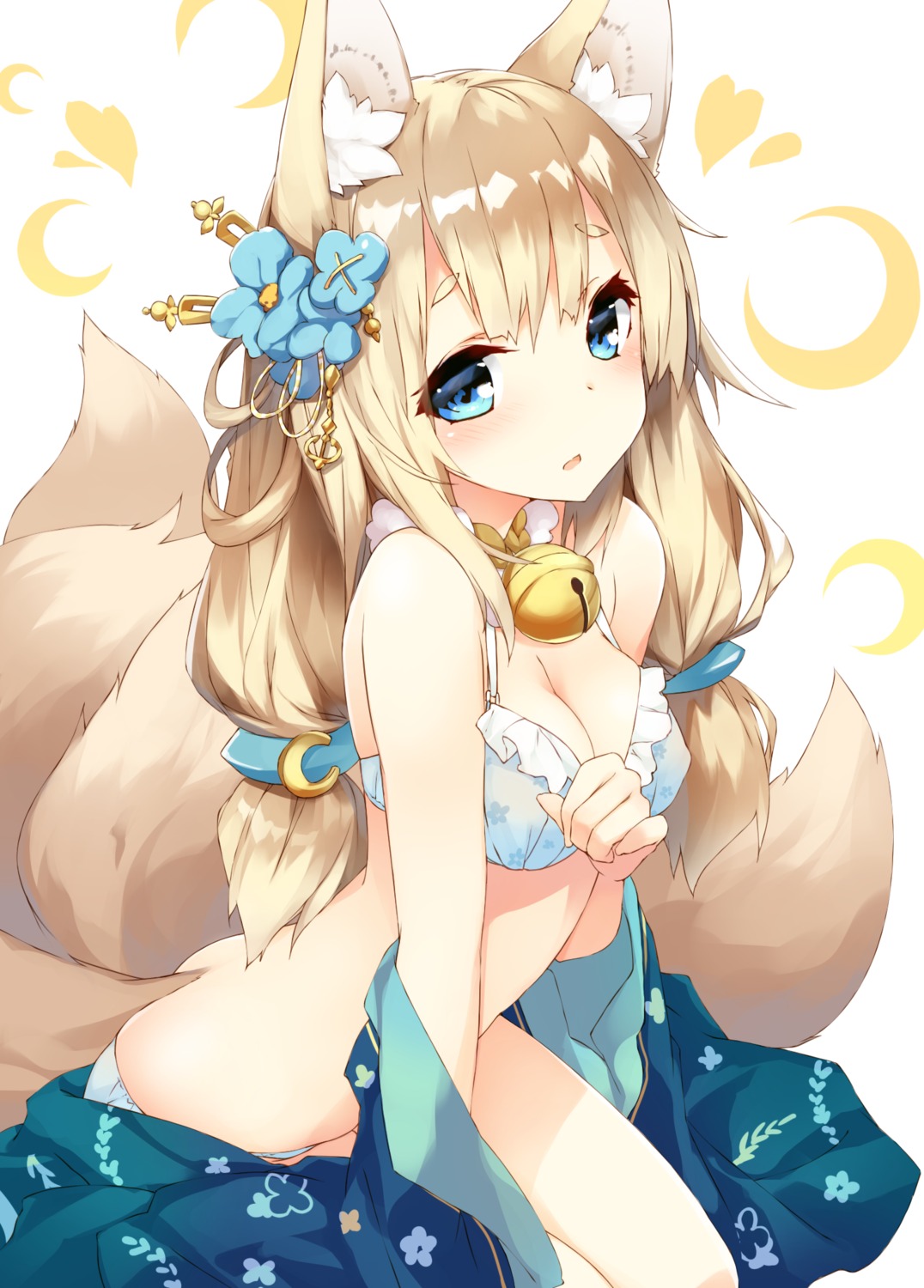 animal_ears, azur_lane, bikini, breast_hold, cleavage, kitsune, niizuki_(azur_lane), saeki_thoma