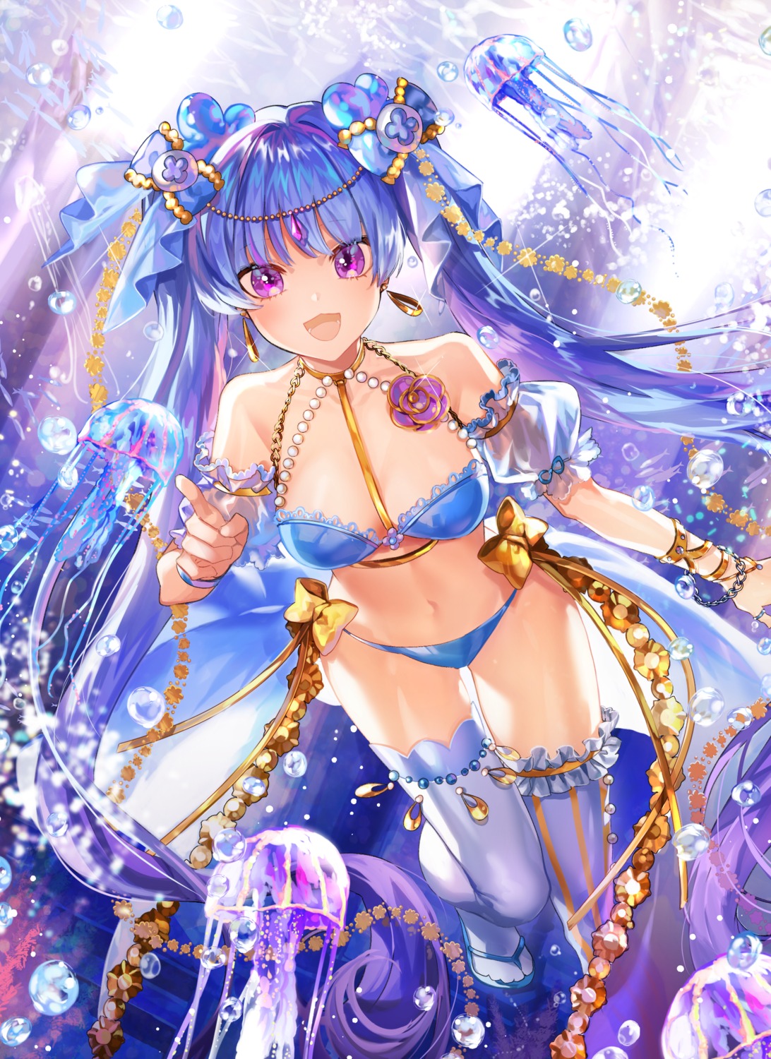 bra, cleavage, garter, pantsu, s2riridoll, thighhighs