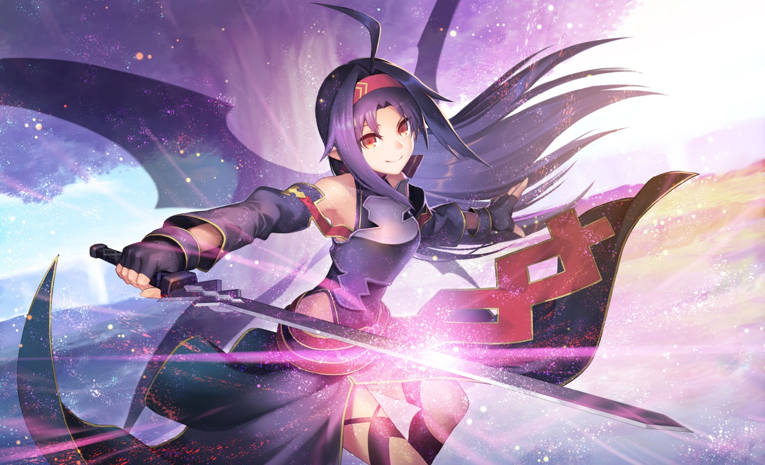 armor, konno_yuuki, nakamura_eight, sword, sword_art_online, wings