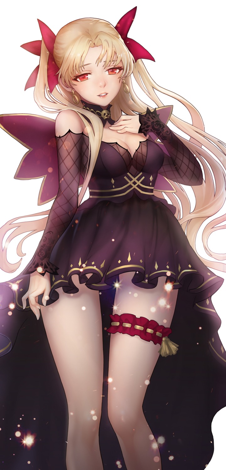 cleavage, dress, ereshkigal_(fate), fate/grand_order, garter, ku99_(kugugu)