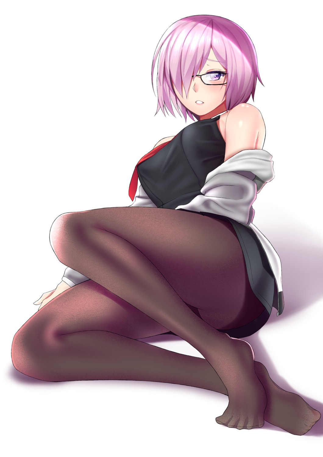 fate/grand_order, feet, mash_kyrielight, megane, pantyhose, revian_samuel_dani