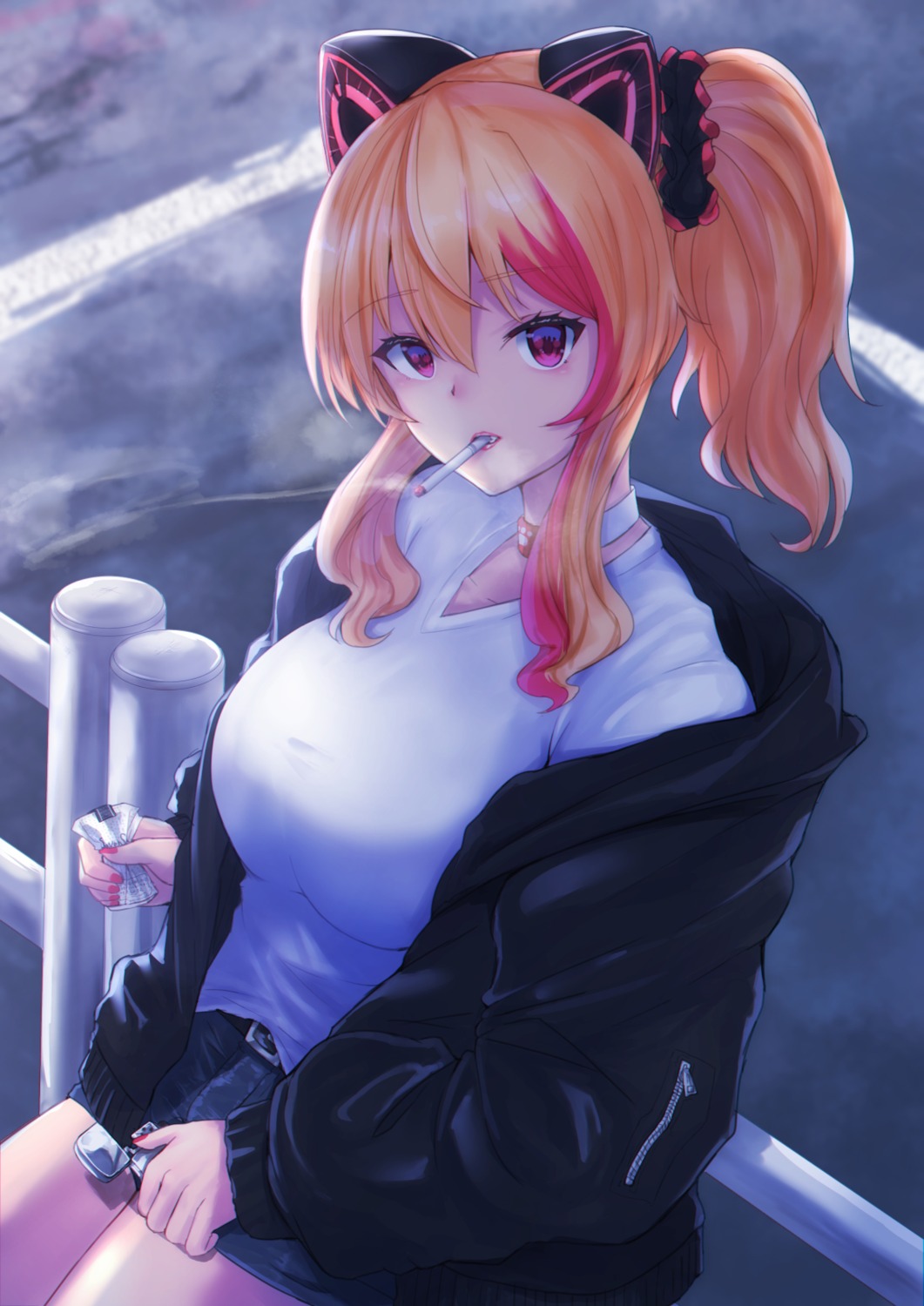 .live, animal_ears, idol-bu, nekomimi, nekonoki_mochi, smoking, tagme