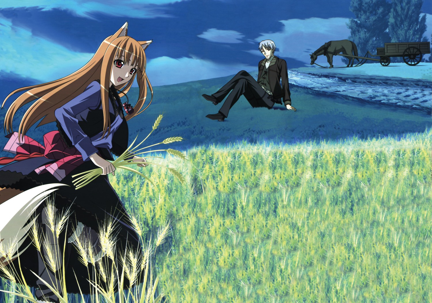 animal_ears, craft_lawrence, holo, sadakata_kikuko, spice_and_wolf, tail