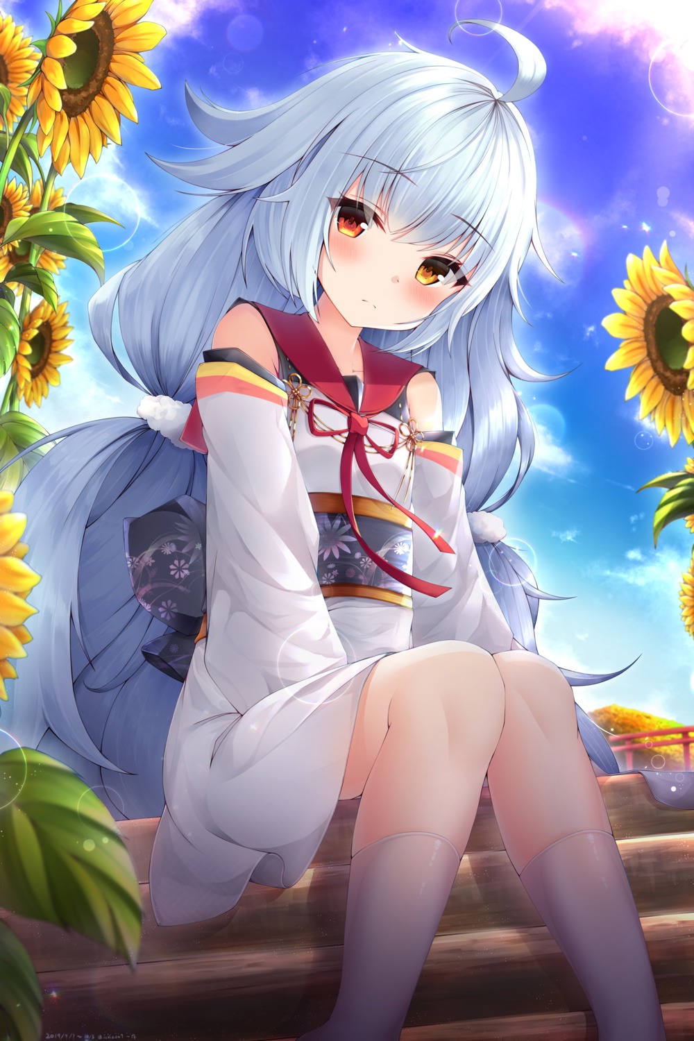 azur_lane, heterochromia, ichizon, japanese_clothes, nicholas_(azur_lane)