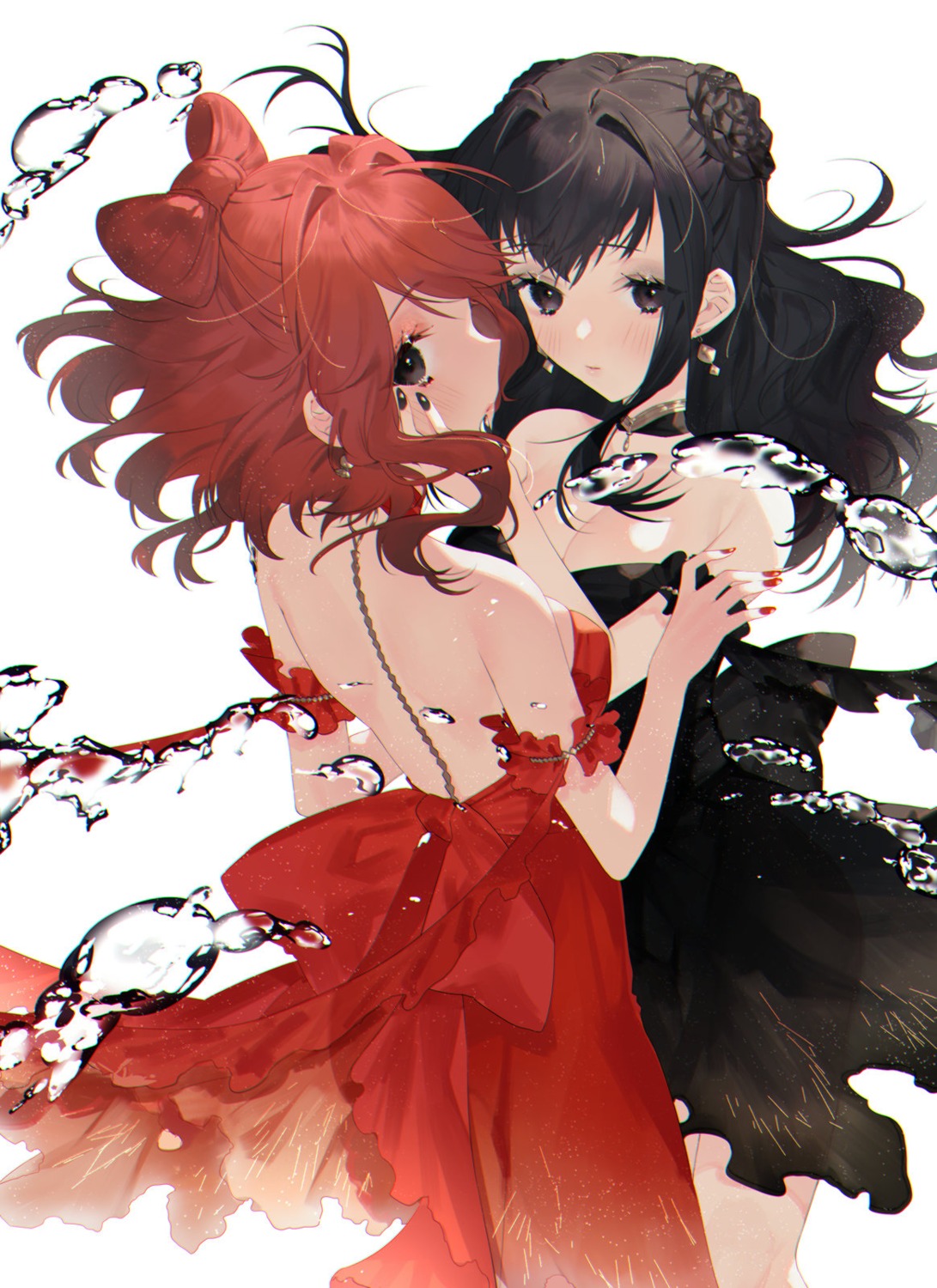 cleavage, dress, naomasap, no_bra, yuri