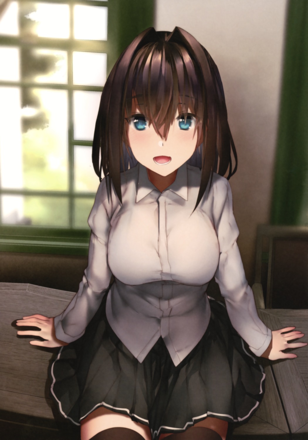 araido_kagiri, seifuku, thighhighs