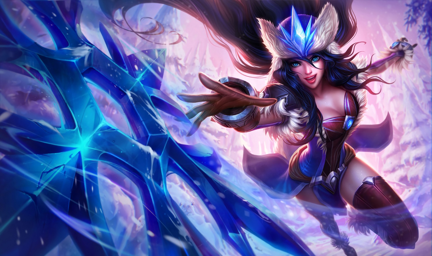 armor, cleavage, league_of_legends, sivir, tagme, thighhighs, weapon