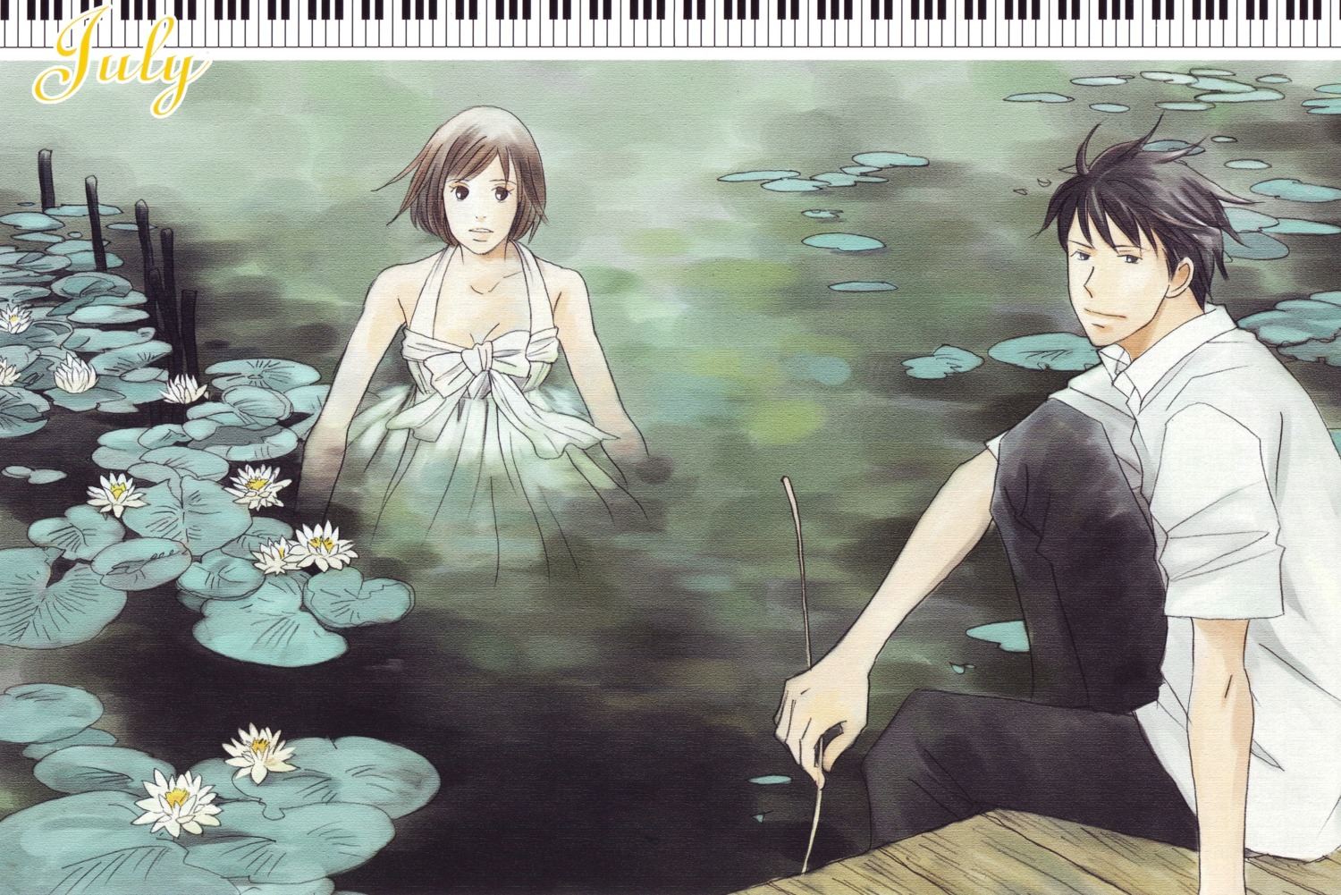 chiaki_shinichi, ninomiya_tomoko, noda_megumi, nodame_cantabile, paper_texture