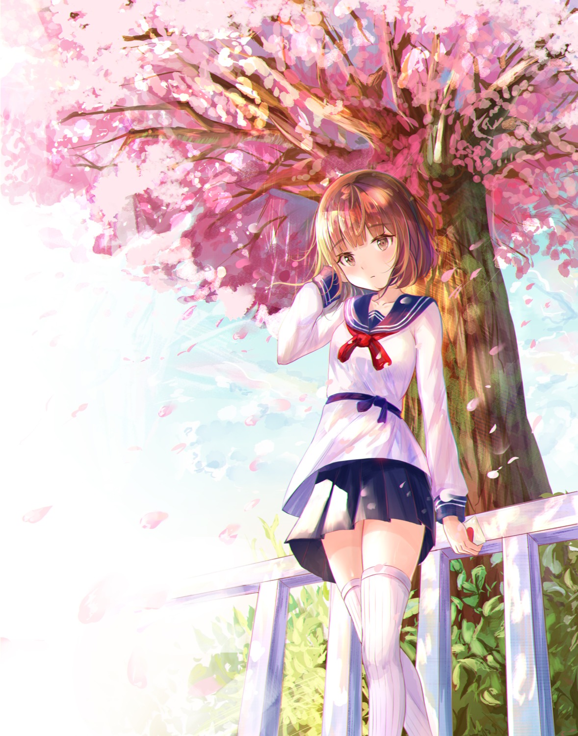 pray_(furei), seifuku, thighhighs