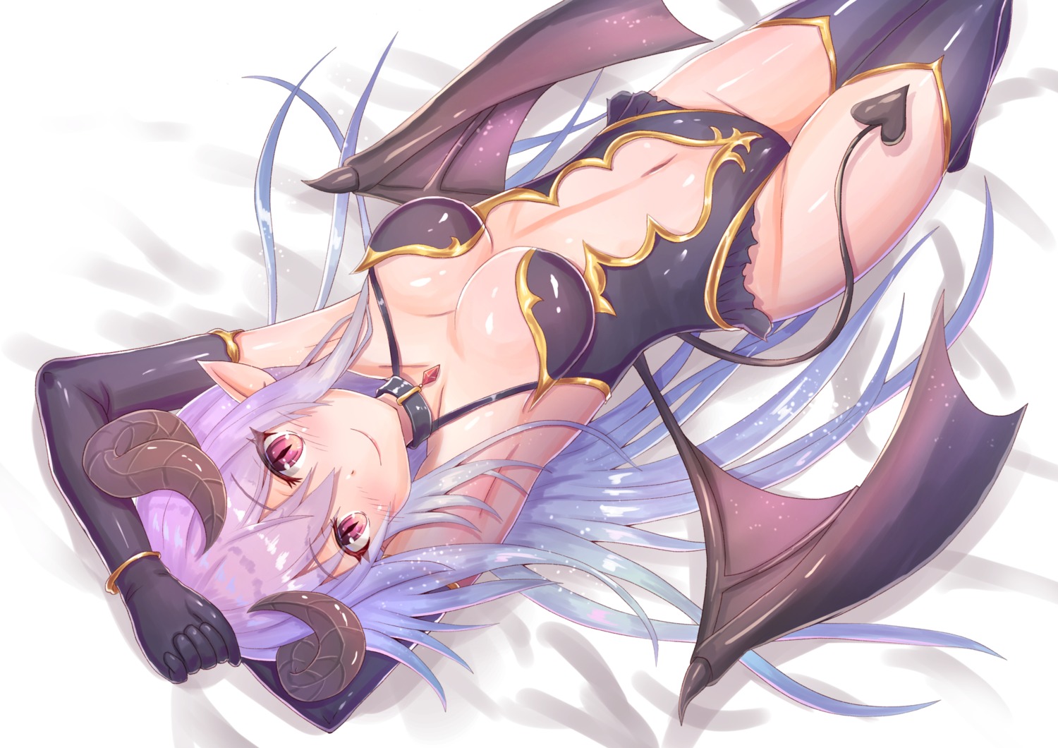 cocoasabure, horns, leotard, no_bra, pointy_ears, tail, thighhighs, wings