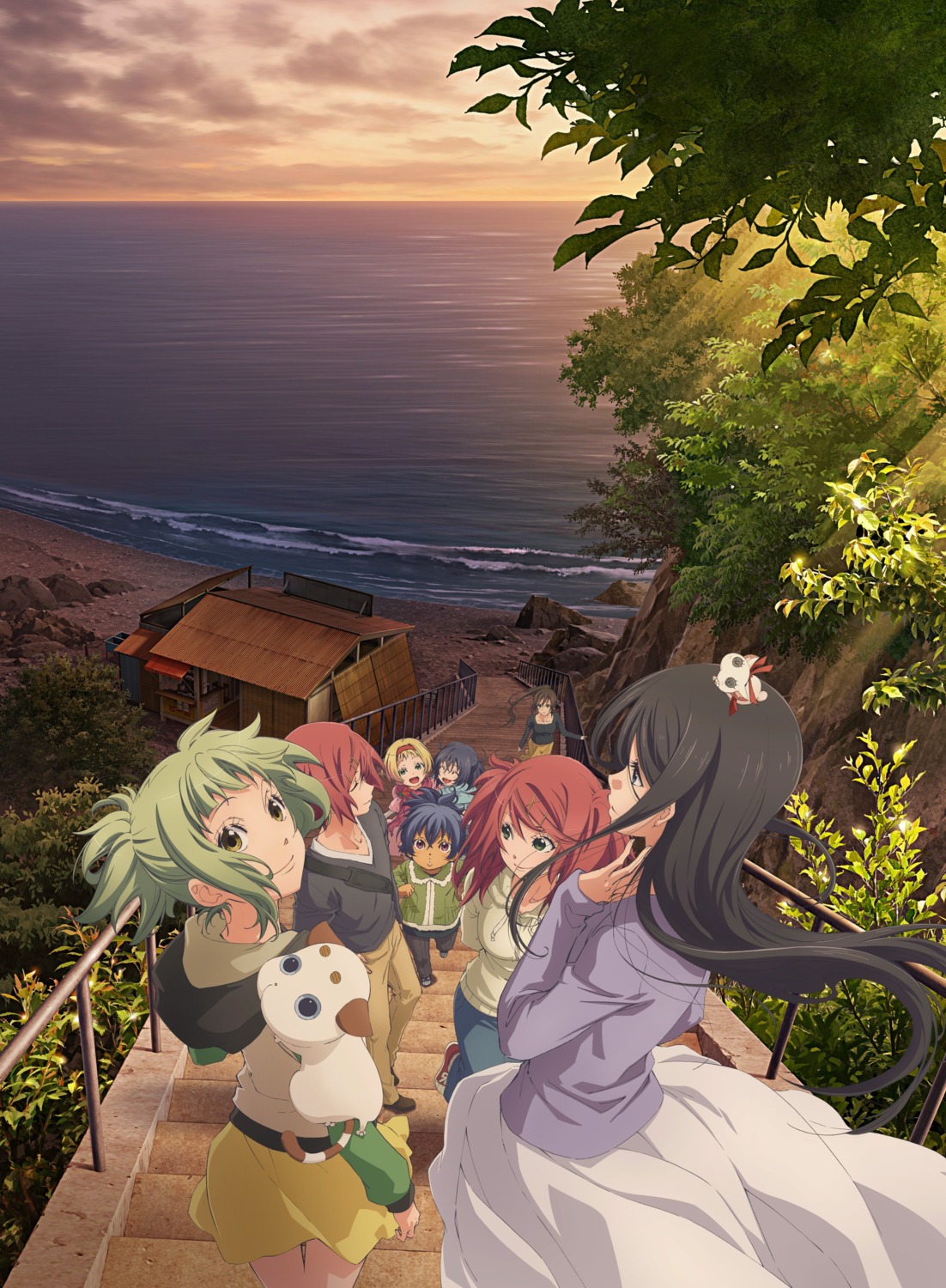 amanchu!, amanchu!_~advance~, katori_mato, kohinata_hikari, landscape, ninomiya_ai, ninomiya_makoto, ooki_futaba