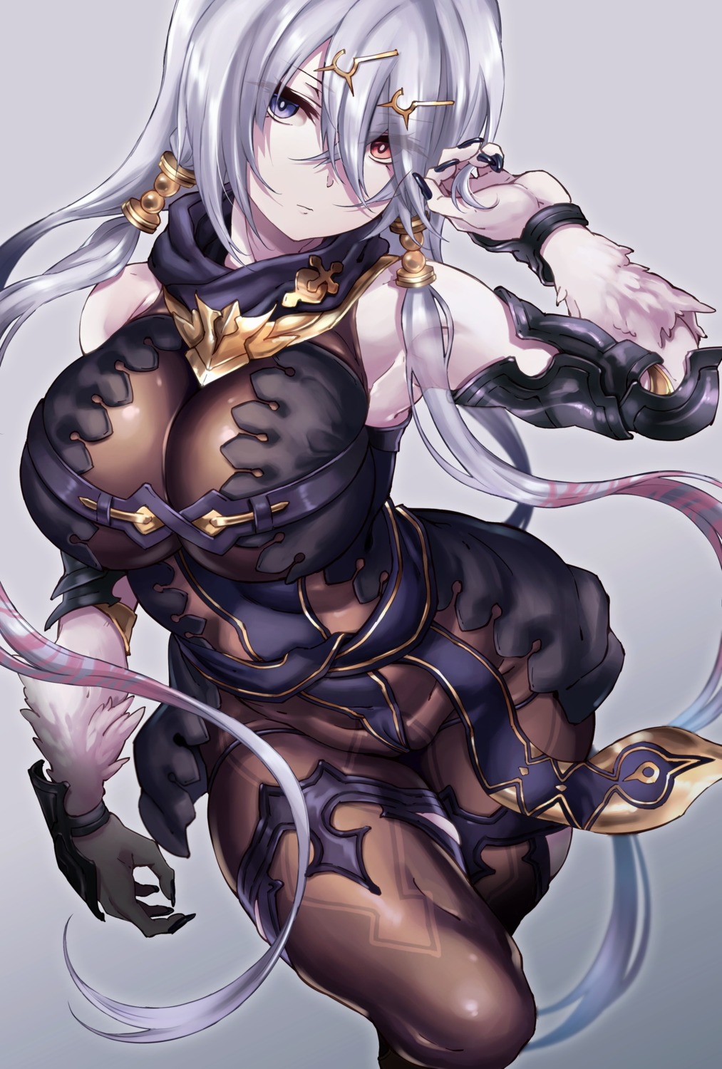 armor, atelier, atelier_ryza, bodysuit, garter, heterochromia, hikari_(komitiookami), lila_decyrus