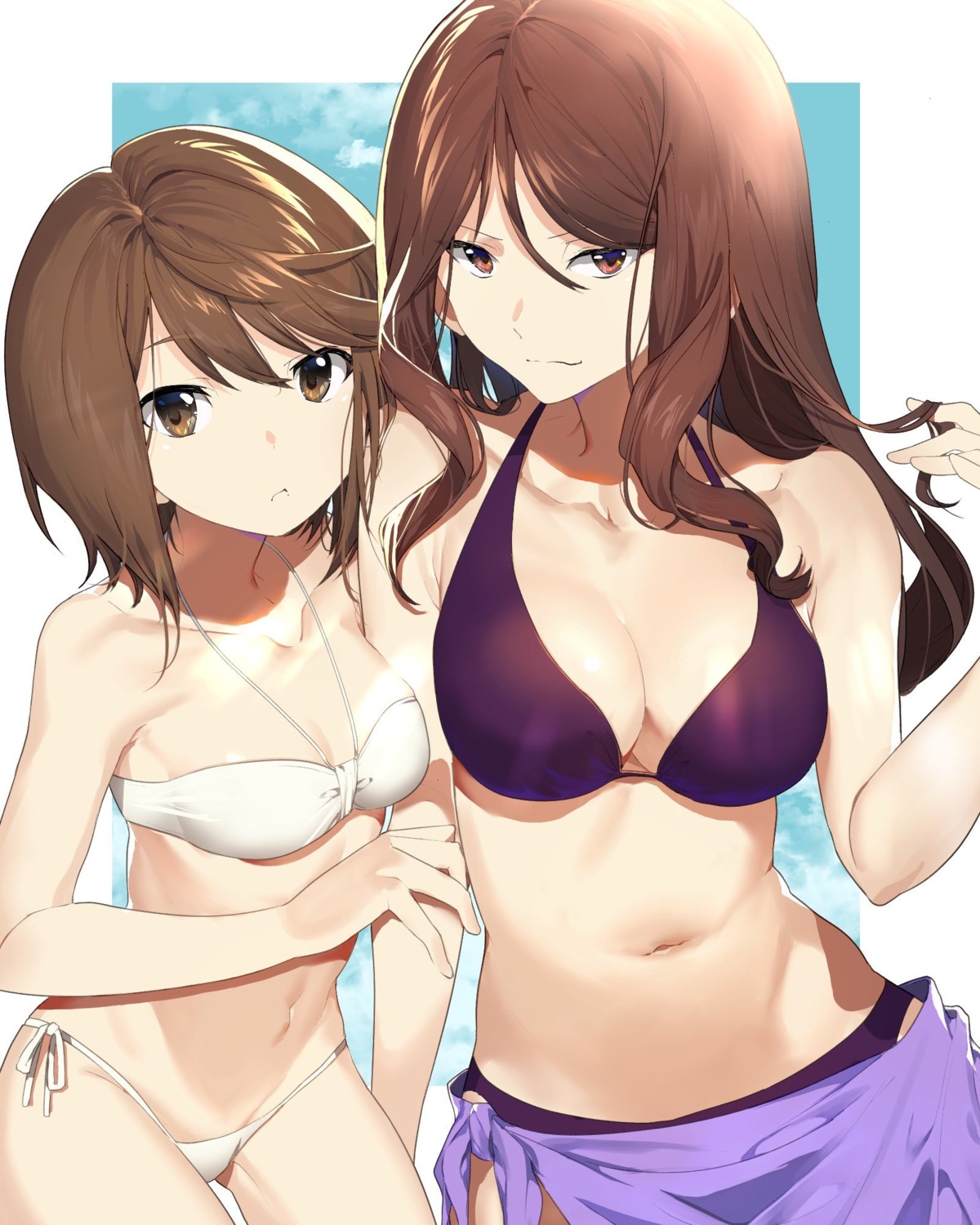 bikini, cleavage, kinuhata_saiai, mugino_shizuri, swimsuits, tadano_so-ko, toaru_majutsu_no_index