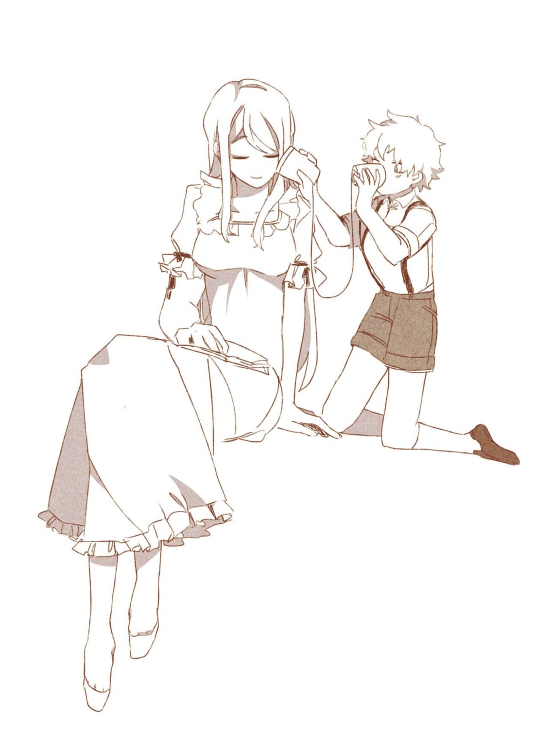 add_(elsword), dress, elsword, monochrome, tagme