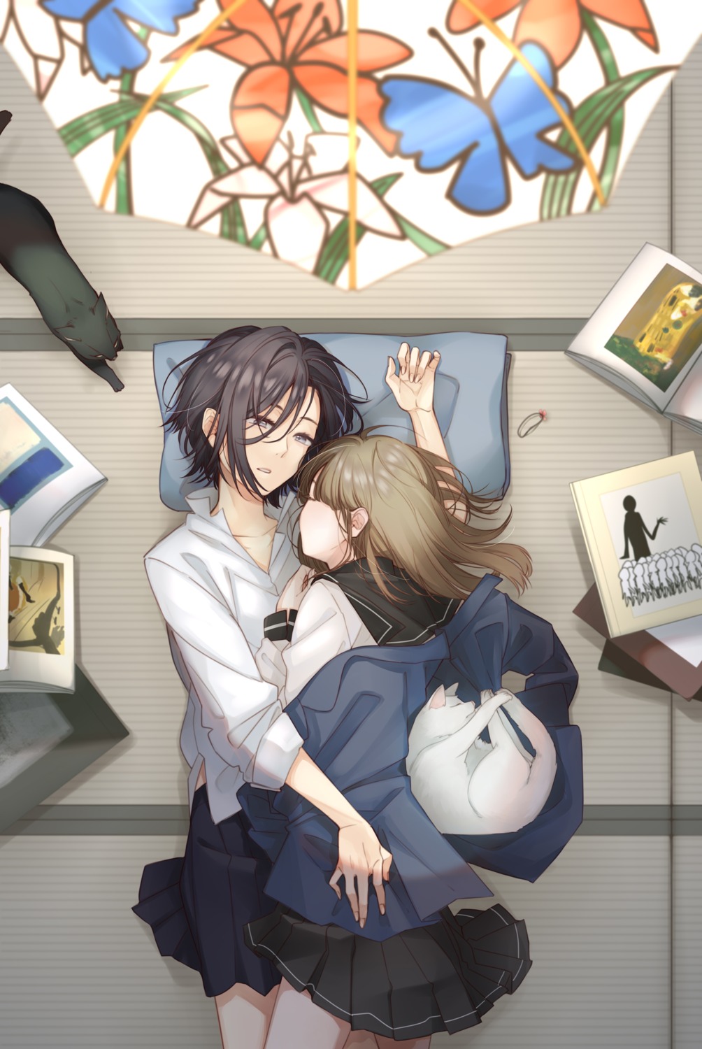 neko, seifuku, toshiwoto_ru, yuri