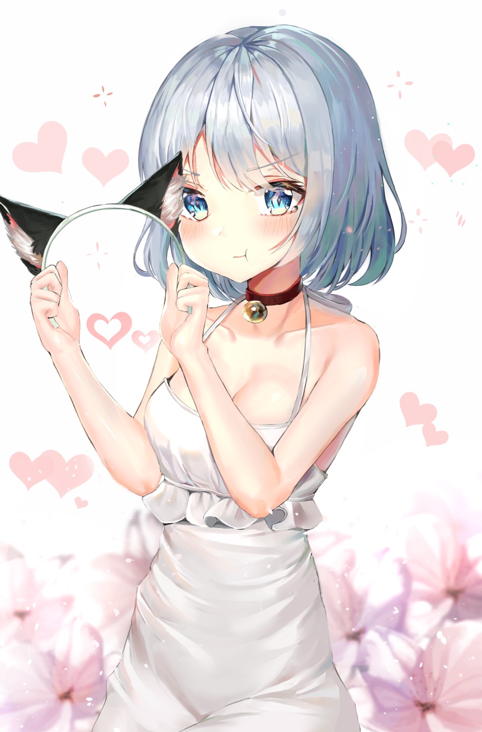 animal_ears, cleavage, dress, nekomimi, refile