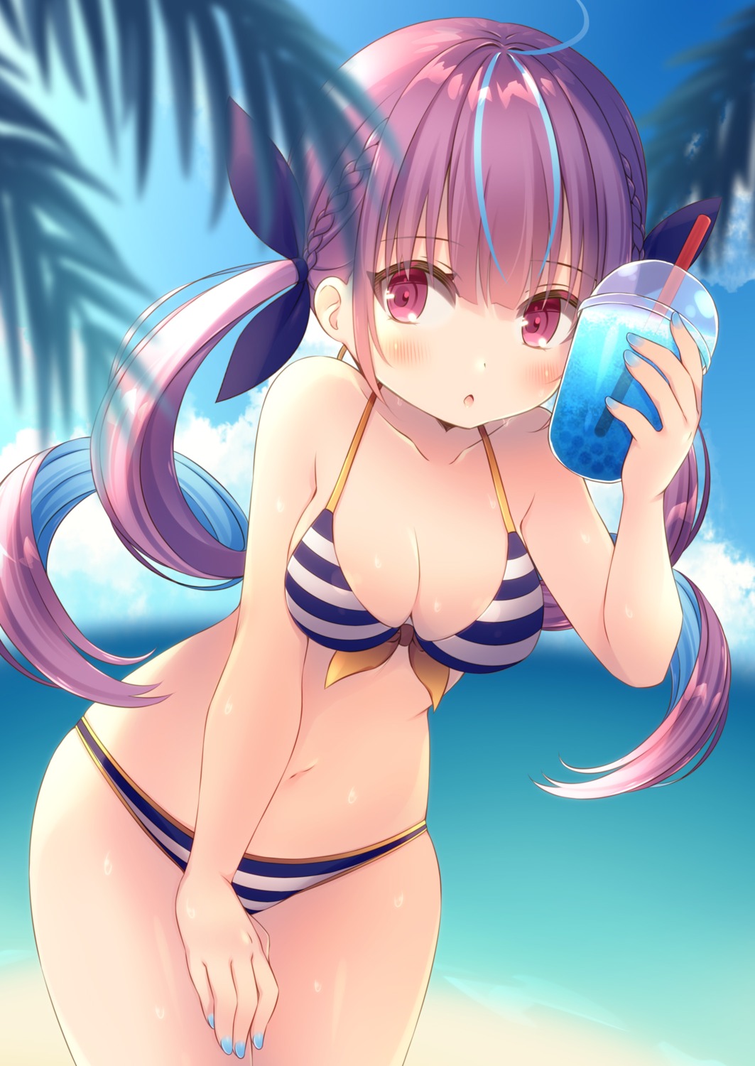 anju, bikini, cleavage, hololive, minato_aqua, swimsuits