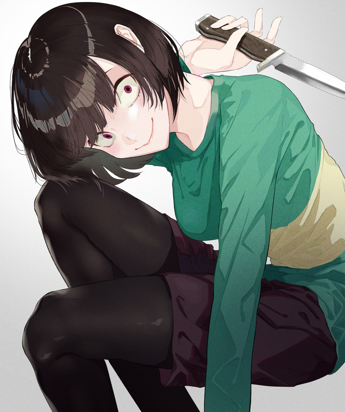 chara, pantyhose, taiga_(ryukyu-6102-8), undertale, weapon