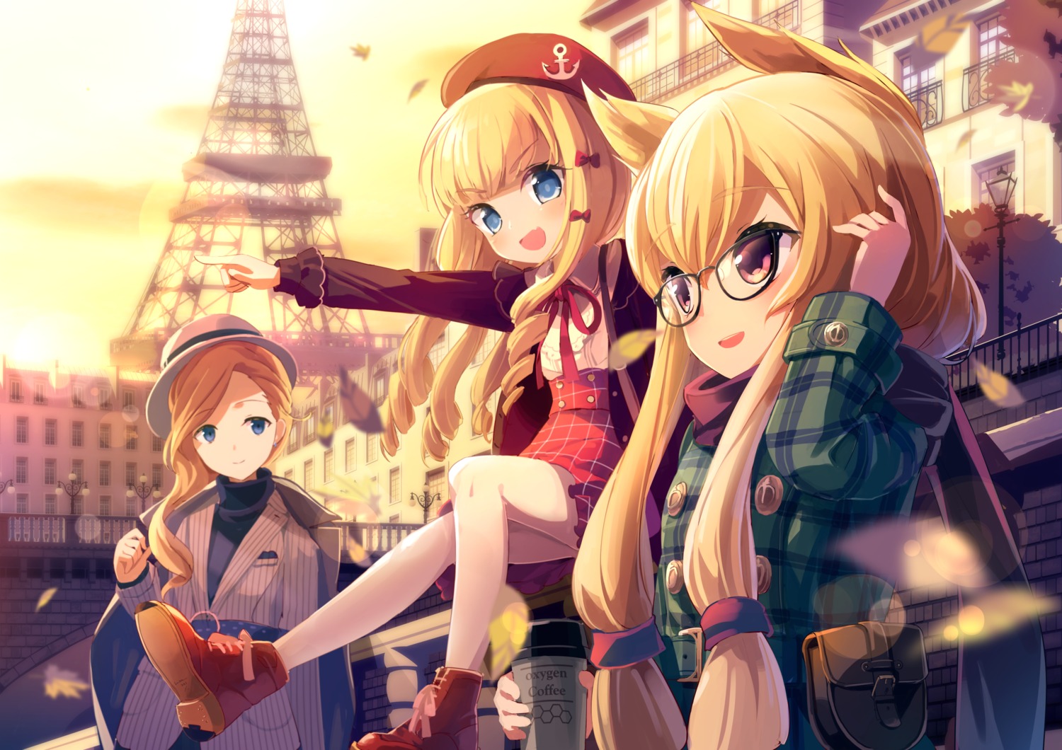 animal_ears, azur_lane, hood_(azur_lane), megane, queen_elizabeth_(azur_lane), taharu_kousuke, warspite_(azur_lane)