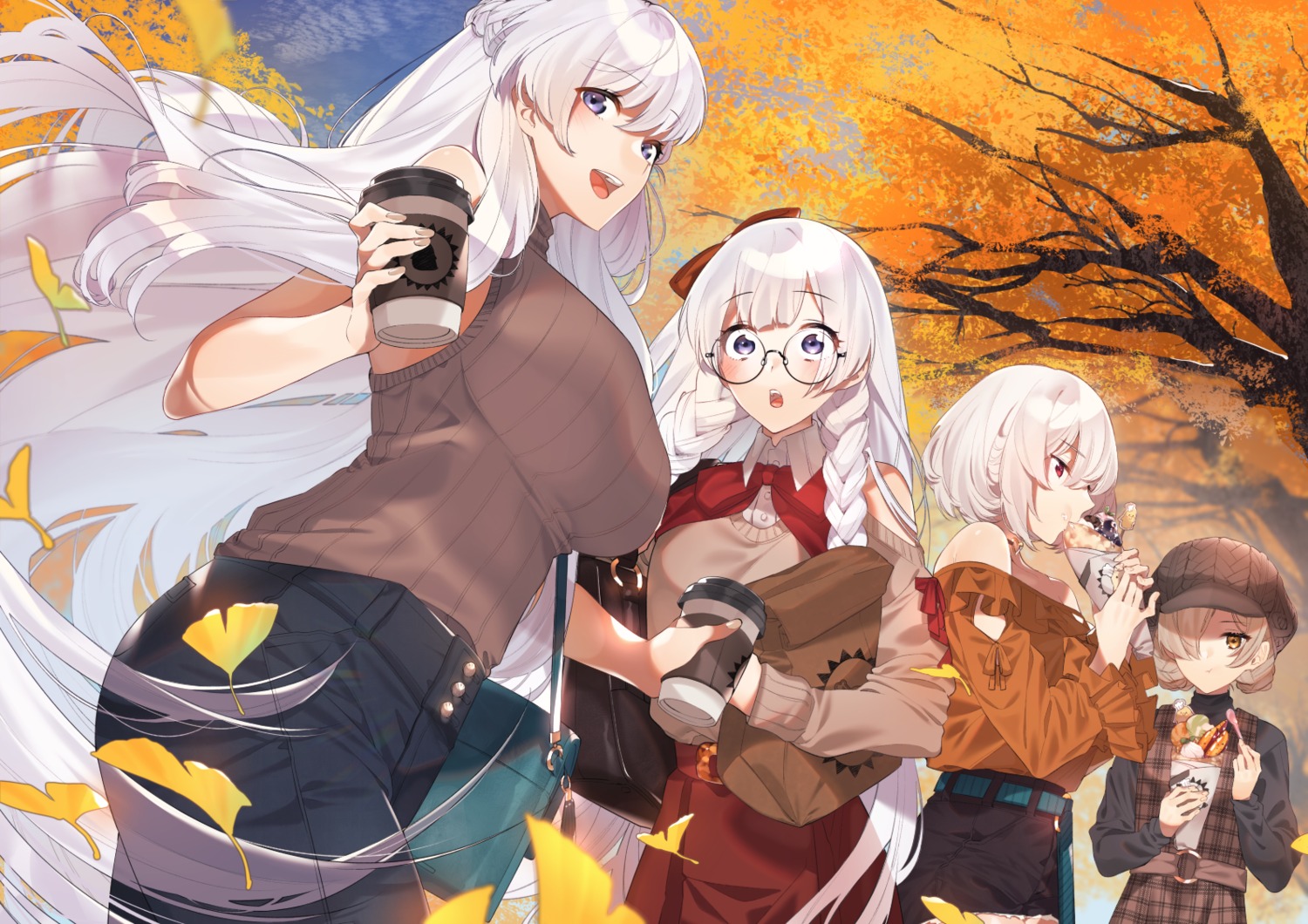 artist_revision, azur_lane, belfast_(azur_lane), edinburgh_(azur_lane), megane, sheffield_(azur_lane), sino42, sirius_(azur_lane), sweater