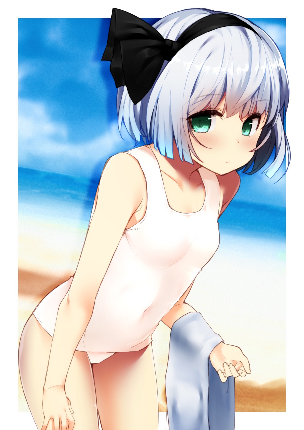 konpaku_youmu, nigo_(aozoragarou), school_swimsuit, swimsuits, touhou