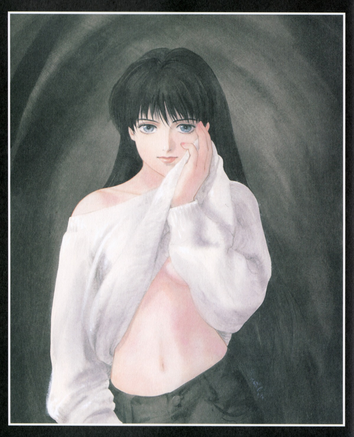 ayukawa_madoka, kimagure_orange_road, no_bra, shirt_lift, takada_akemi, underboob