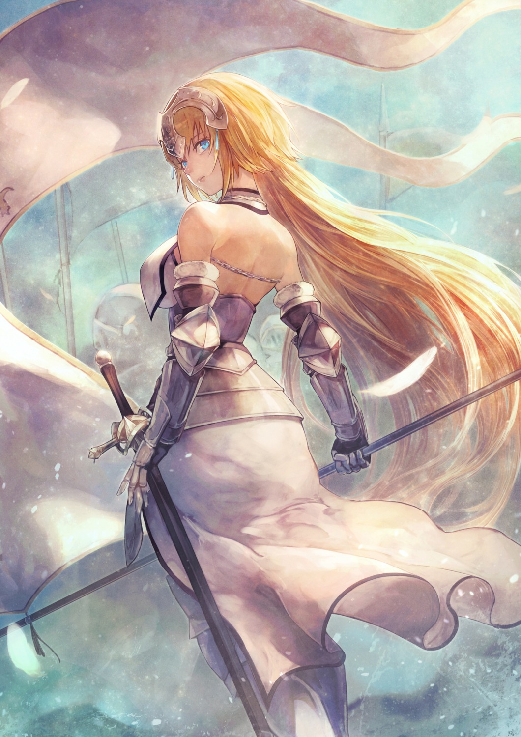 armor, fate/grand_order, jeanne_d'arc, jeanne_d'arc_(fate), shirataki_jiro, sword
