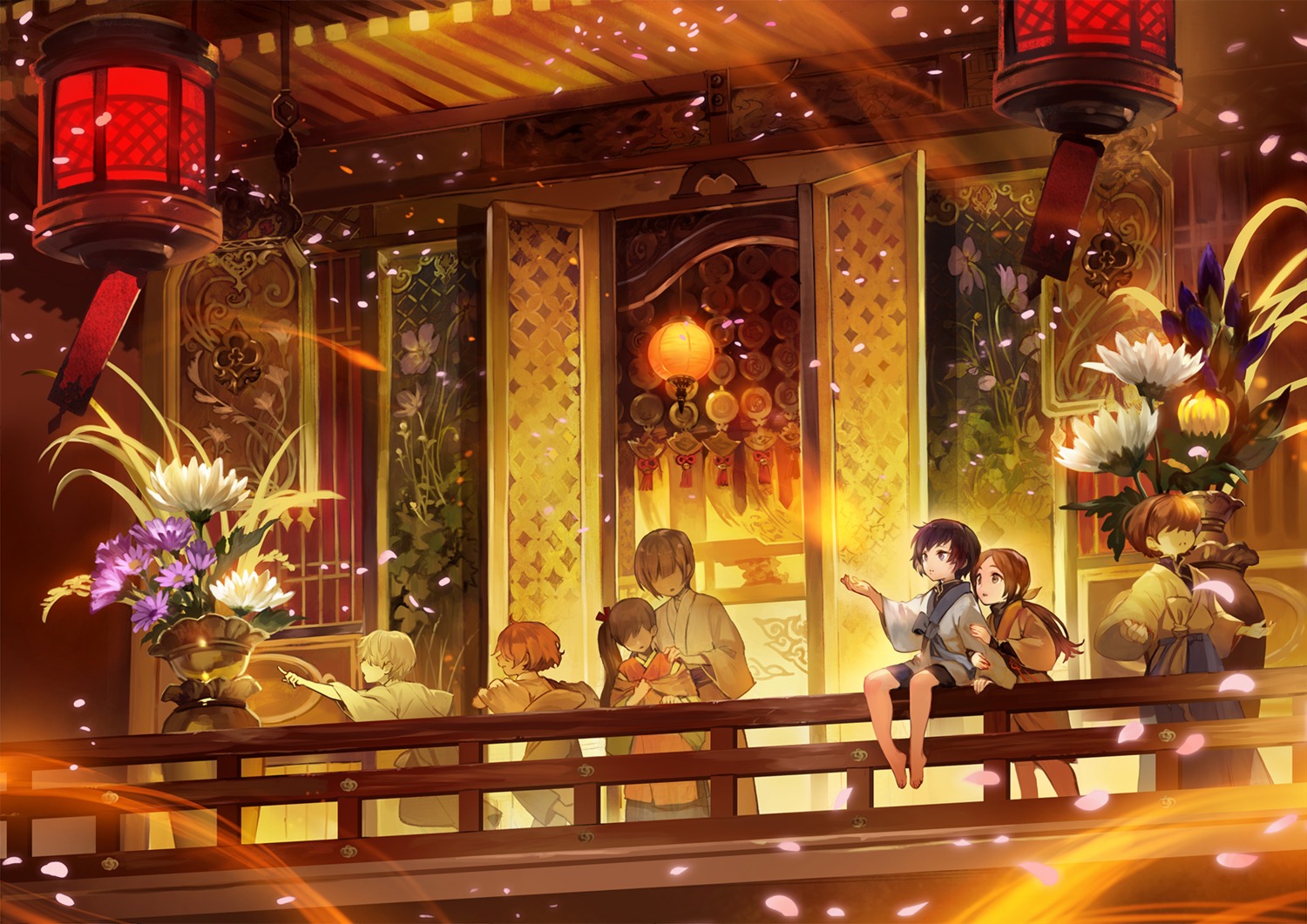japanese_clothes, landscape, taku_(fishdrive)