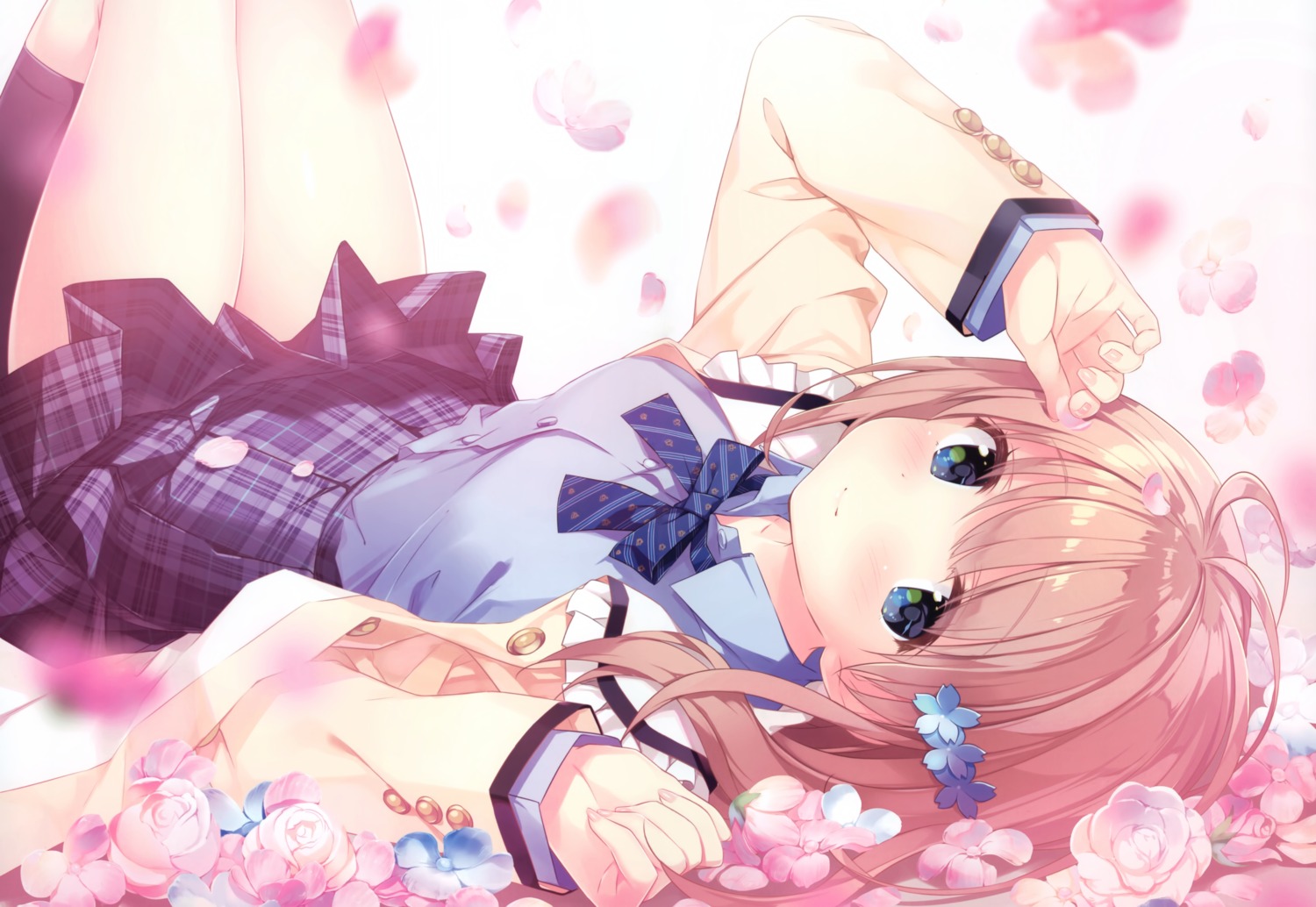 kimishima_ao, momoi_saki, seifuku, skirt_lift