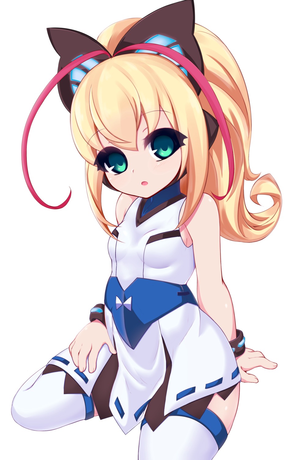 armed_blue:_gunvolt, japanese_clothes, kuro_mushi, lumen_(gunvolt), thighhighs