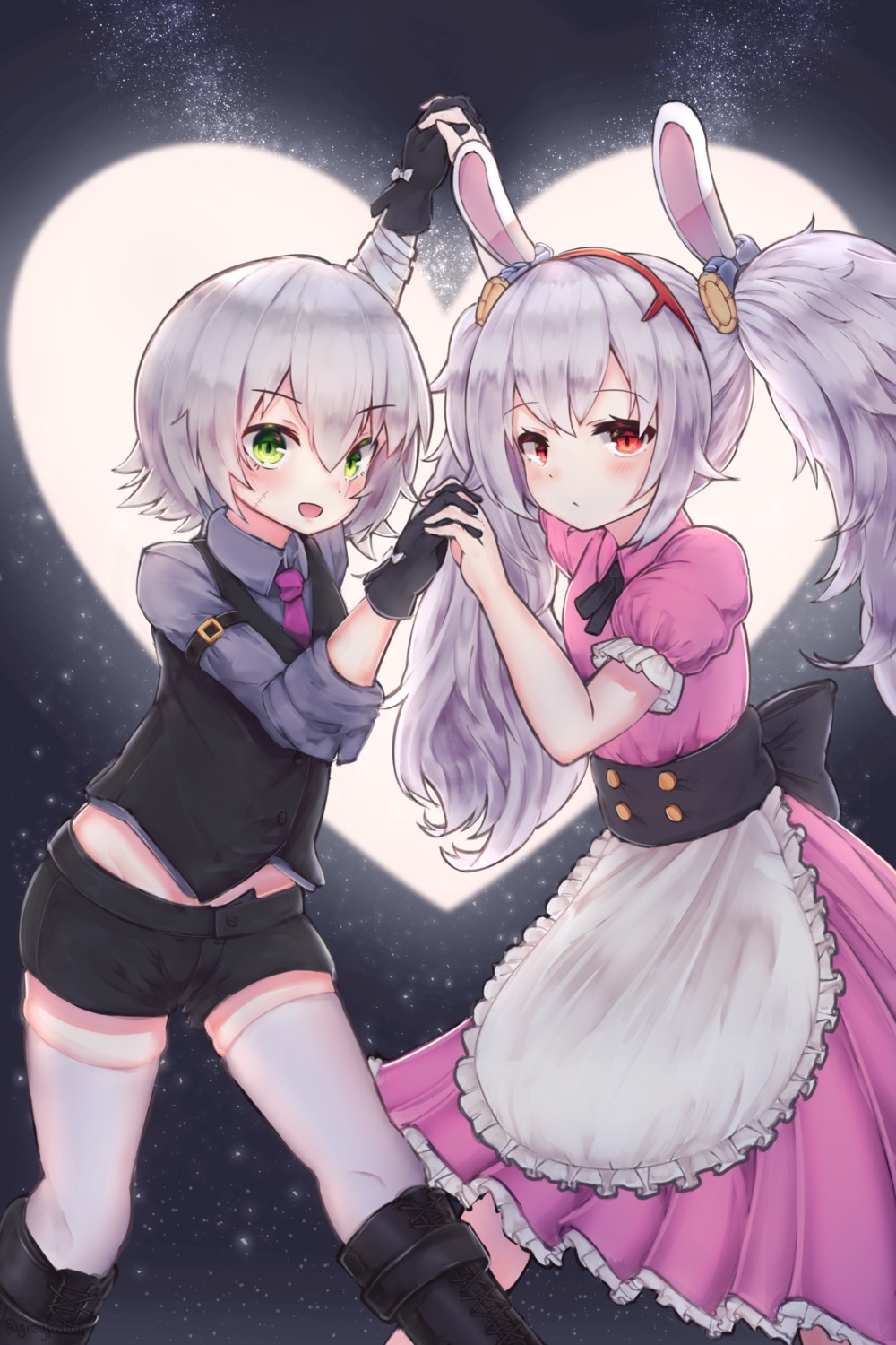 animal_ears, azur_lane, bandages, bunny_ears, crossover, dress, fate/apocrypha, fate/grand_order