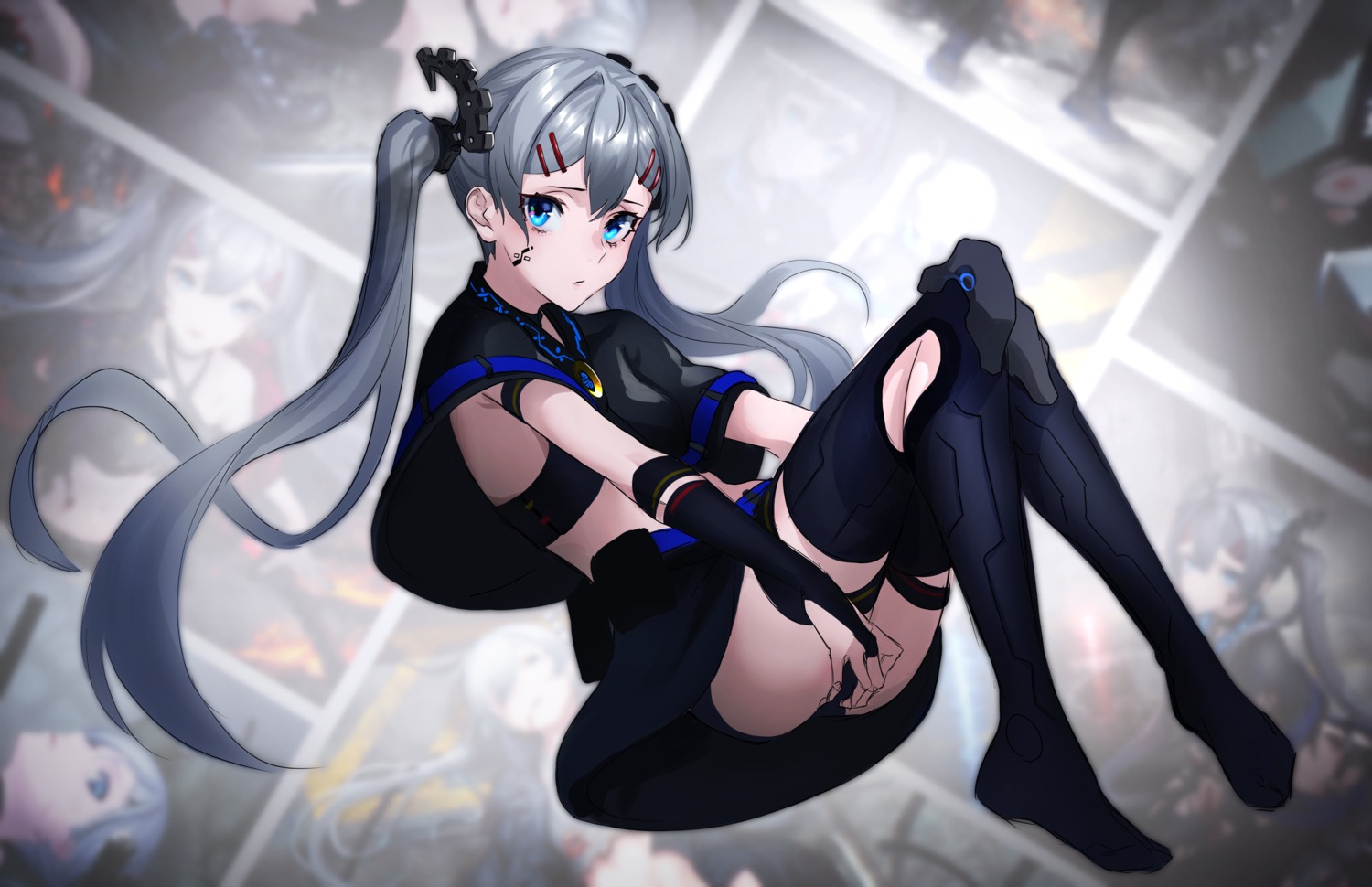 asagon007, garter, mecha_musume, tattoo, thighhighs