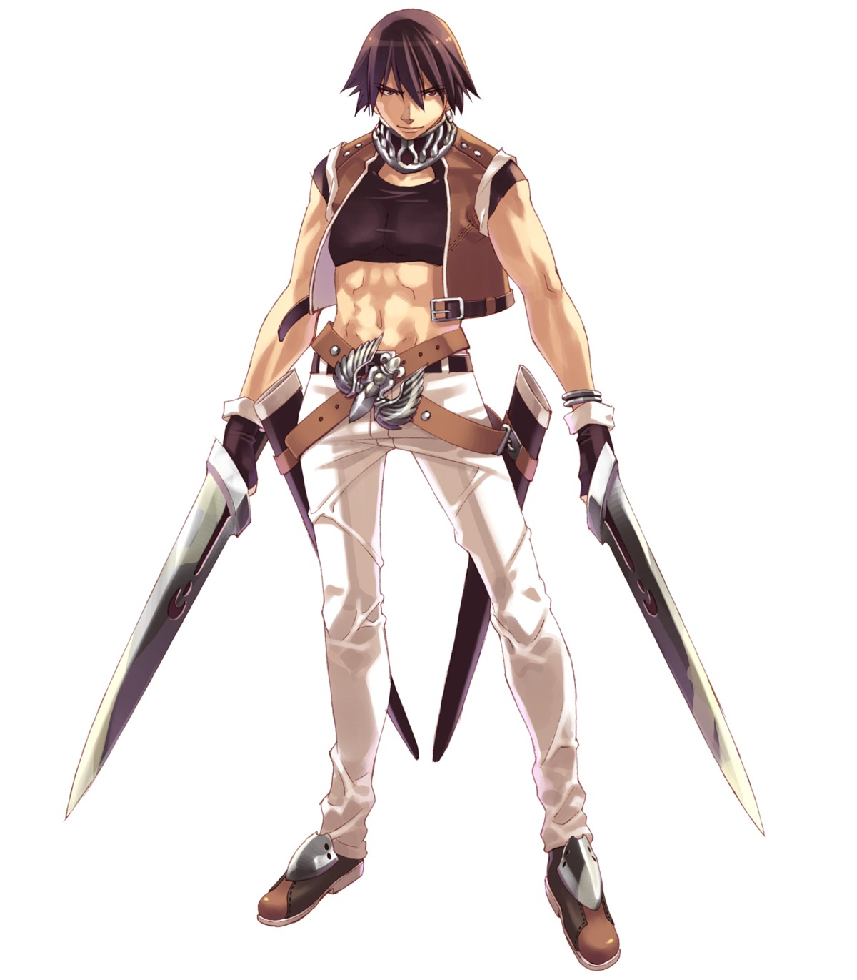hirano_katsuyuki, idea_factory, male, open_shirt, spectral_vs_generation, sword, wells