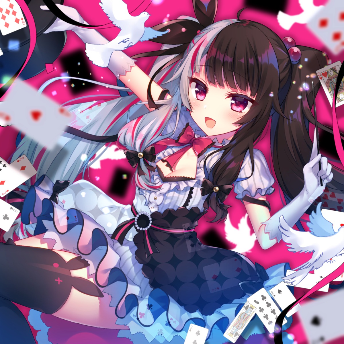 cleavage, dress, nijisanji, thighhighs, yorumi_rena, ytuorvi