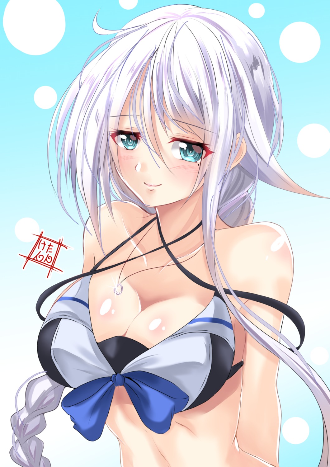 bikini_top, cleavage, kantai_collection, kentan, swimsuits, umikaze_(kancolle)