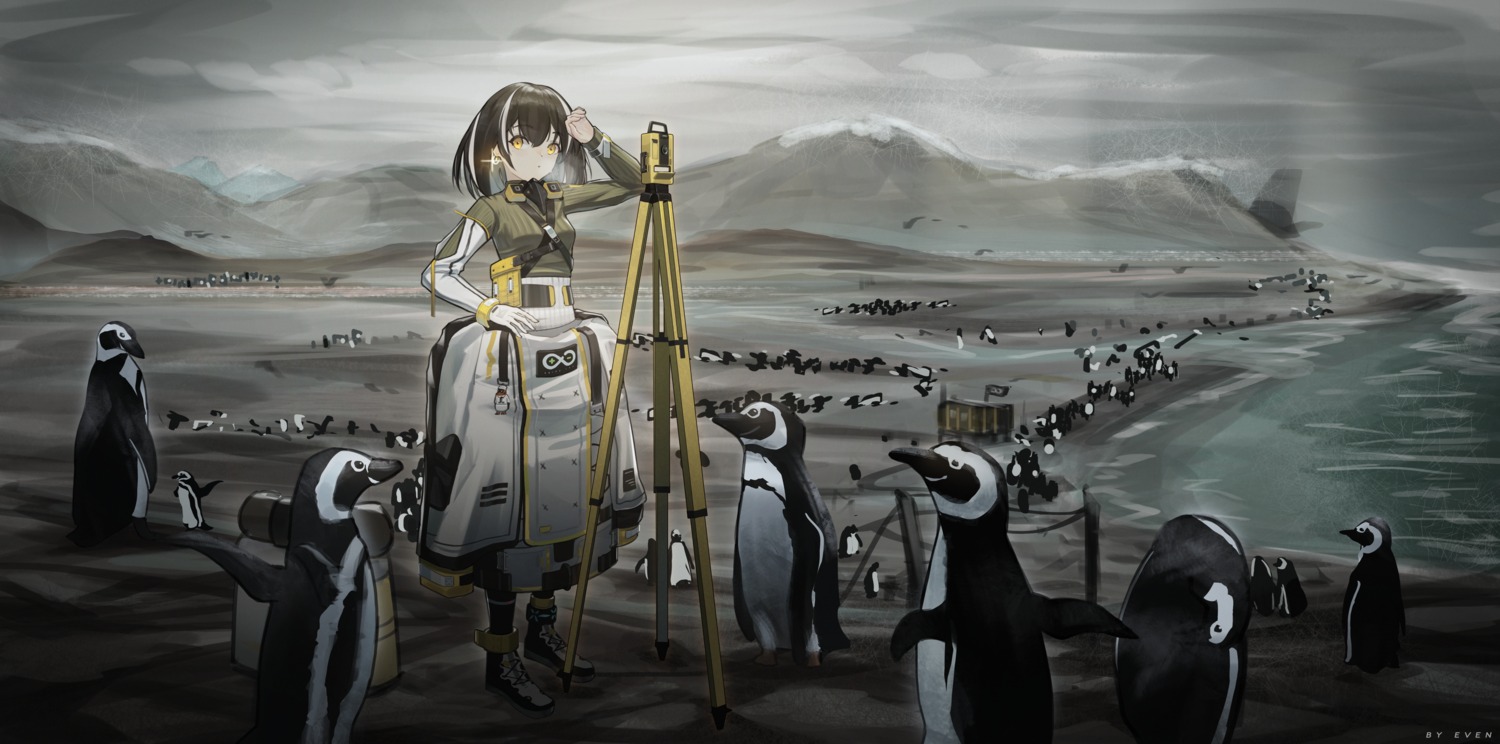 arknights, bodysuit, even_(even_yiwen), magallan_(arknights), penguin