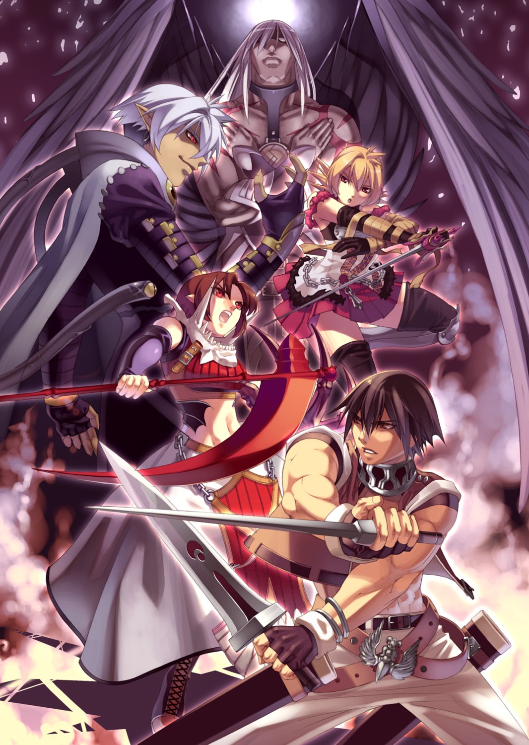 angel, armor, devil, earth, generation_of_chaos, hirano_katsuyuki, hiro_(spectral_souls), jadou