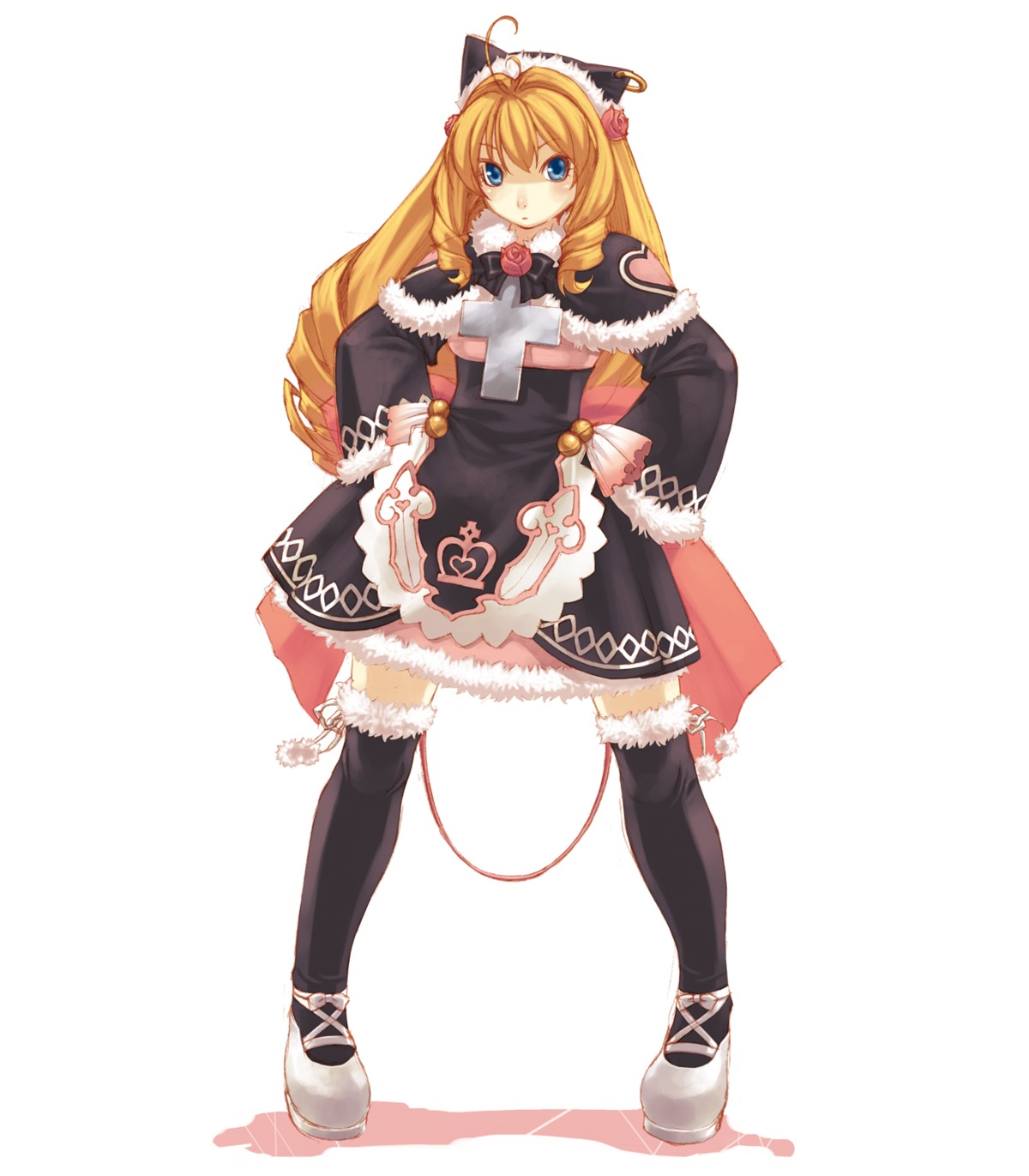animal_ears, dress, hirano_katsuyuki, lolita_fashion, nekomimi, spectral_souls, spectral_souls_ii, thighhighs, vanilla_(spectral_souls)