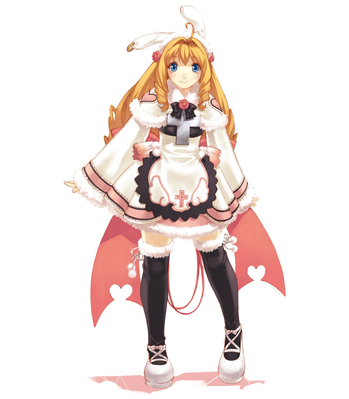 animal_ears, bunny_ears, choco_(spectral_souls), dress, hirano_katsuyuki, lolita_fashion, spectral_souls, spectral_souls_ii, thighhighs