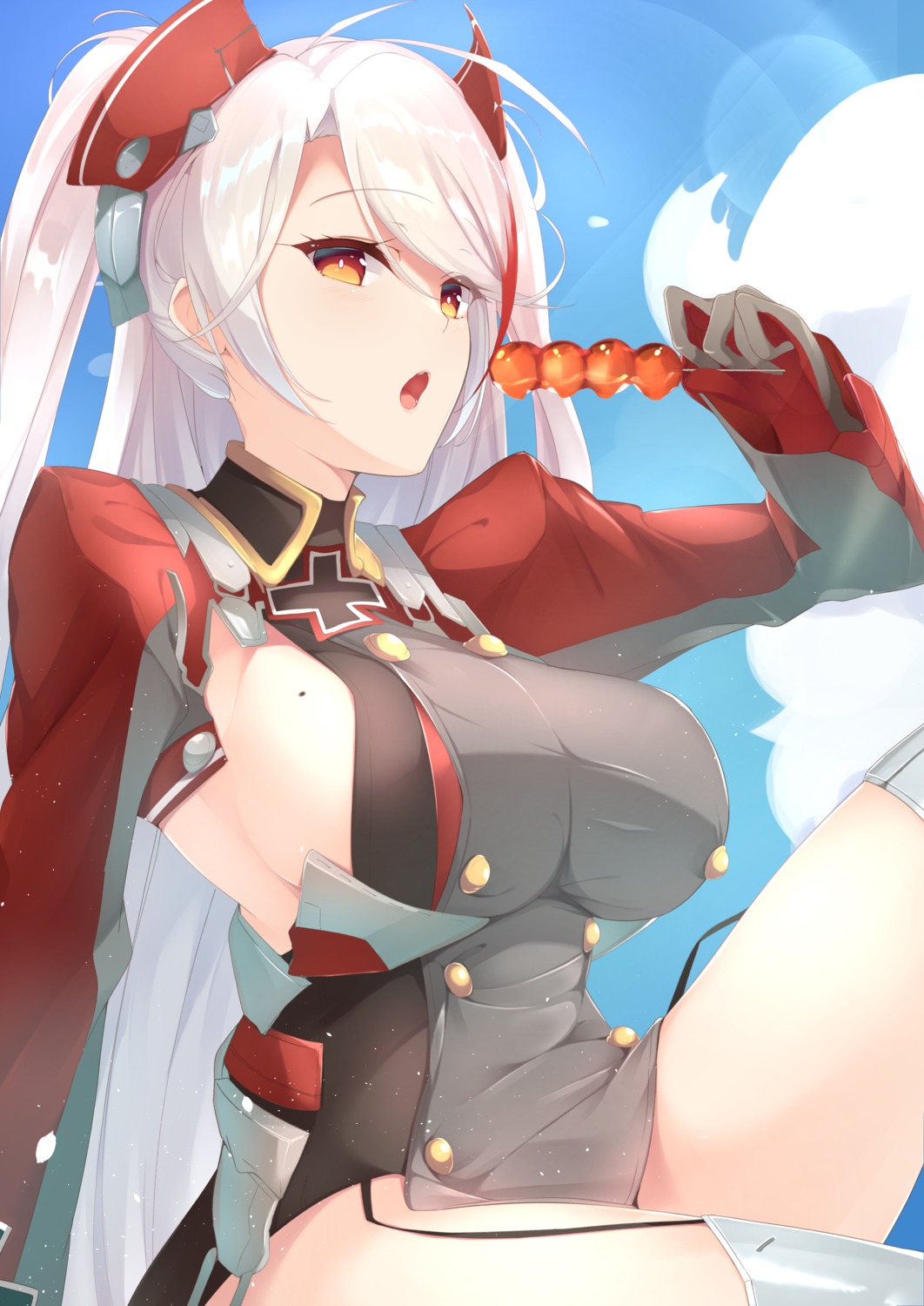 azur_lane, boxer, prinz_eugen_(azur_lane), stockings, thighhighs, uniform