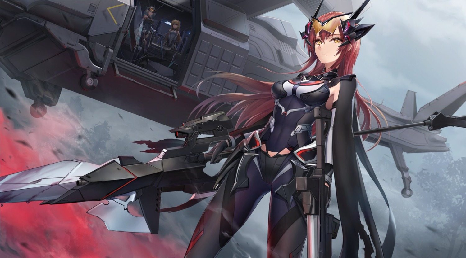bodysuit, gun, morichika_shuuto, weapon