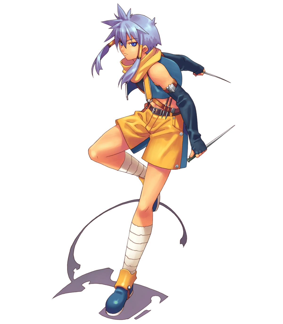bandages, hirano_katsuyuki, idea_factory, male, ninja, raul, spectral_souls, sword