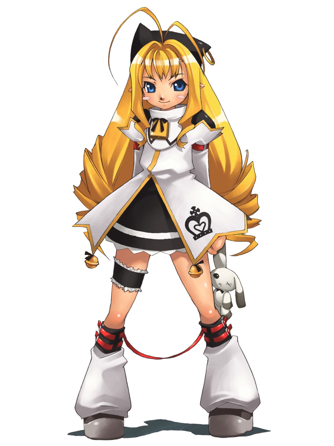 dress, elf, gakuen_toshi_vara_noir, garter, hirano_katsuyuki, idea_factory, pointy_ears, seifuku, vanilla_(spectral_souls)
