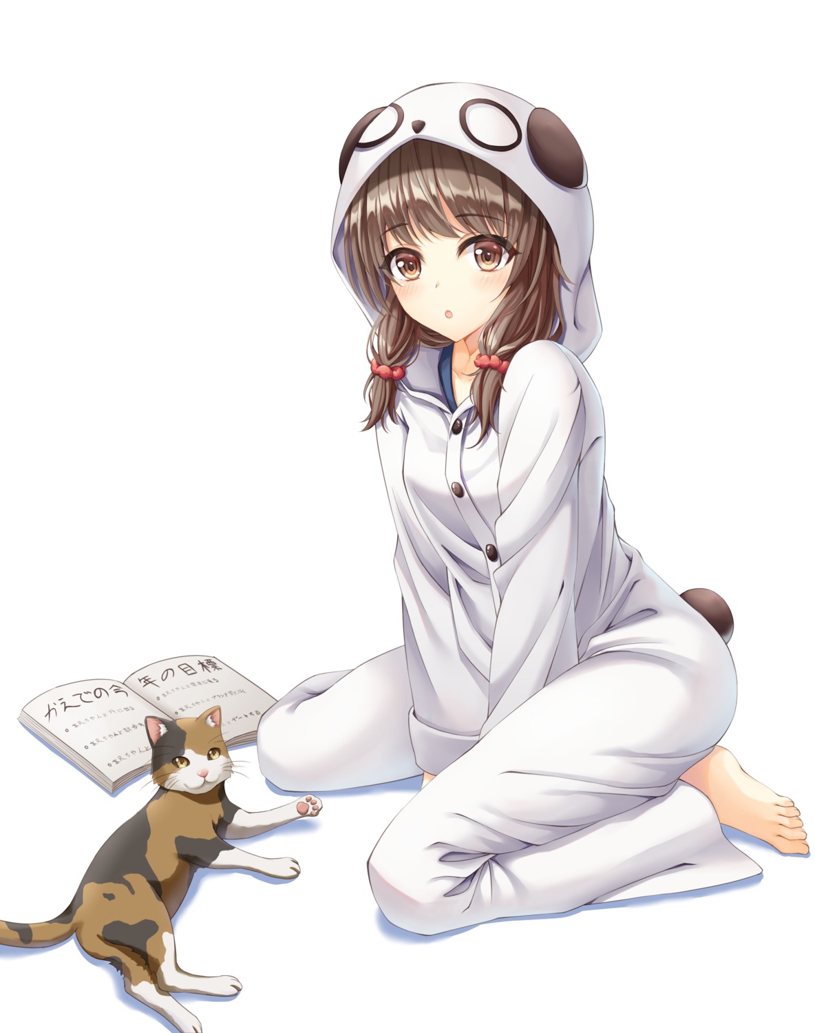 animal_ears, azusagawa_kaede, neko, pajama, seishun_buta_yarou, star-ring, tail