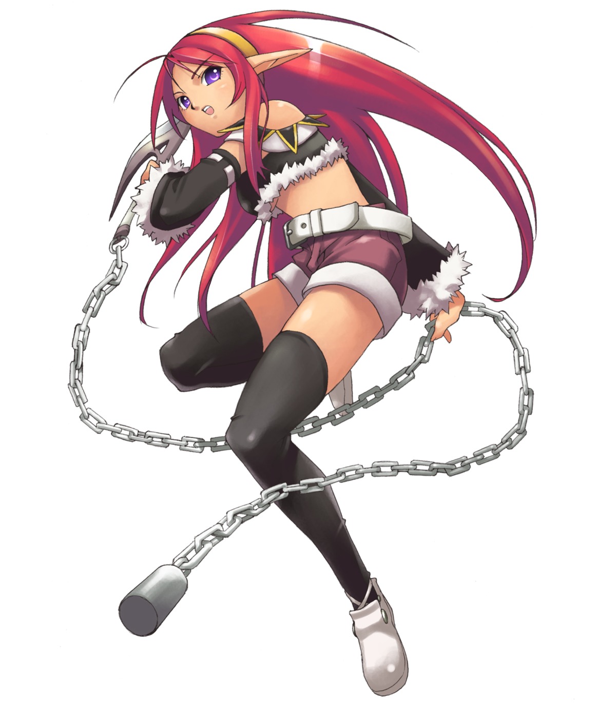 elf, gakuen_toshi_vara_noir, hirano_katsuyuki, idea_factory, pointy_ears, rose_brad, thighhighs