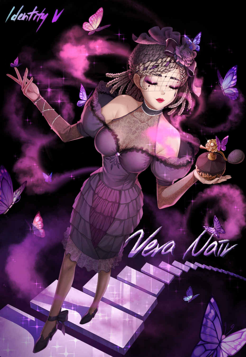 dress, heels, identity_v, lem_tea, see_through