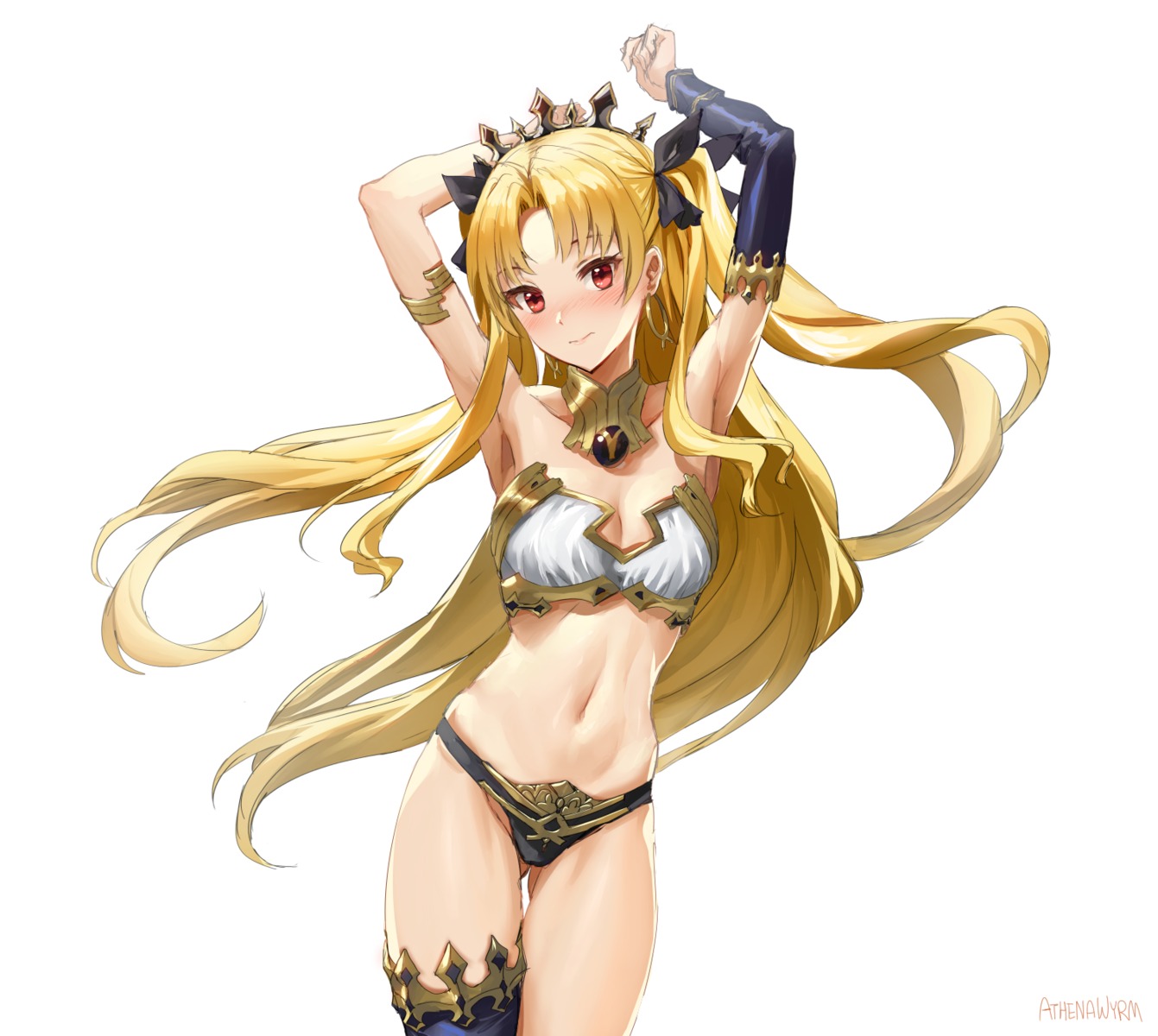 athenawyrm, bikini_armor, cleavage, cosplay, ereshkigal_(fate), fate/grand_order, ishtar_(fate), thighhighs