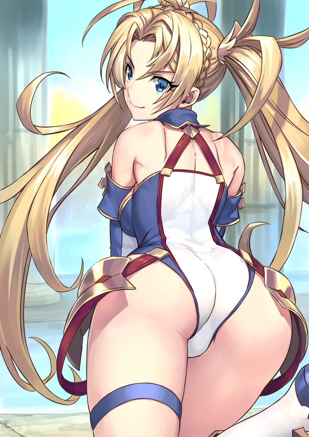 ass, bradamante_(fate), fate/grand_order, garter, leotard, ninnin_(shishitou)
