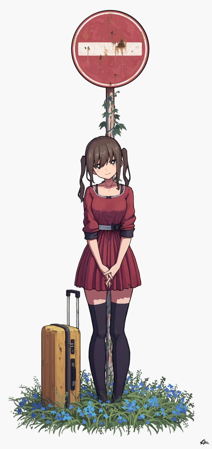 dress, thighhighs, wozora