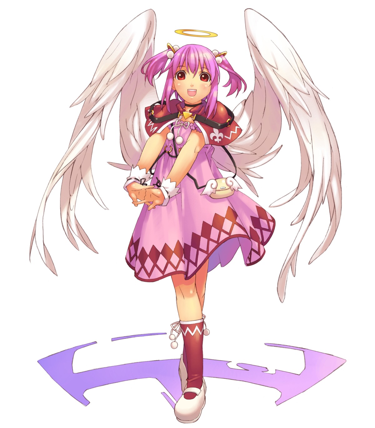 angel, ciel_(spectral_souls), dress, hirano_katsuyuki, idea_factory, spectral_souls, wings